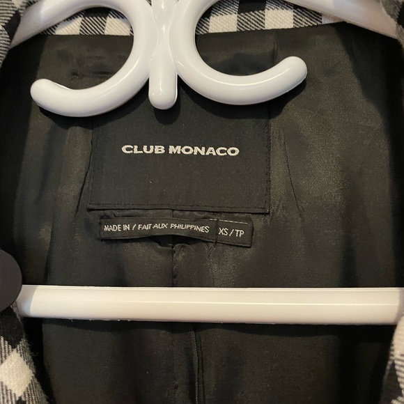 Club Monaco button up coat, size xs. - Picture 2 of 3